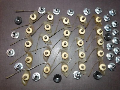 25 NORS quarter fender belt moulding clips sealer nuts 3/4" - 1"Oldsmobile Chevy - Image 1 of 4
