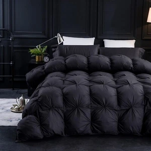 Goose Feathers Down Comforter All Season-100% Cotton 1200TC,750 Fill Power, King - Picture 1 of 6