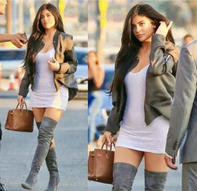 Bota SEX-y Gucci Alyona Tacón Alto Sobre la Rodilla Org $2500 Talla 38 Foto 1 de 4