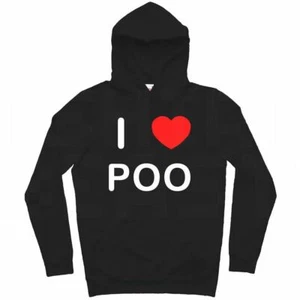 Poo I Love Hoodie Pullover Adult Long Sleeved - Picture 1 of 34