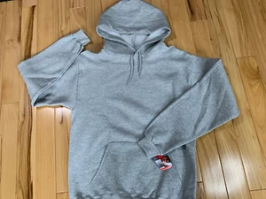 Neu mit Etikett Hanes Premium grauer Kapuzenpullover SWEATSHIRT Gr. Small (34-36) Herren ohne Etikett - Bild 1 von 4