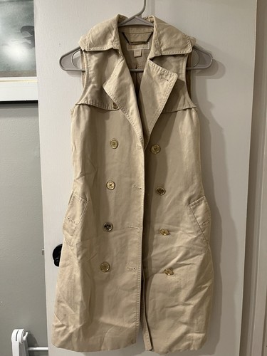 Trench senza maniche in lino Michael Kors cintura xxs