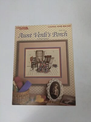 Vintage 1986 Leisure Arts Aunt Verdi's Porch Counted Cross Stitch Leaflet 448 - Image 1 of 3