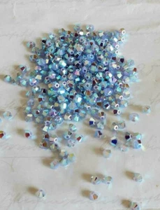 Swarovski Crystal 5328 3mm bicone beads, Air Blue Opal AB2X (36pcs) - Picture 1 of 3