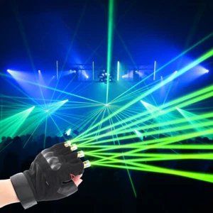 Laser Gloves Lighting For DJ Club Dancer Party Stage Show Bar Party Prop Effect - Picture 1 of 42