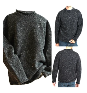 Irischer Pullover 100% Merino-Tweedwolle Unisex super soft Gr. L - Bild 1 von 5