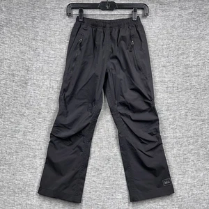 REI Co-op Pants Kid's Size Small (8) Black Windbreaker Ankle Zippers Hook & Loop - Picture 1 of 17