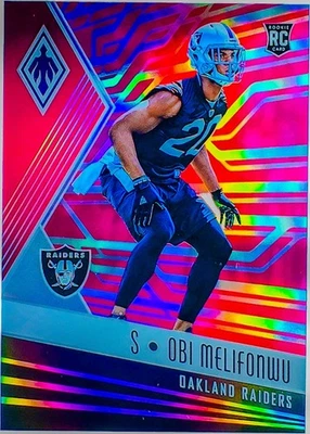 2017 Panini Phoenix Rookies Obi Melifonwu #171 RC PINK PRIZM /199 REFRACTOR HOLO - Image 1 of 2