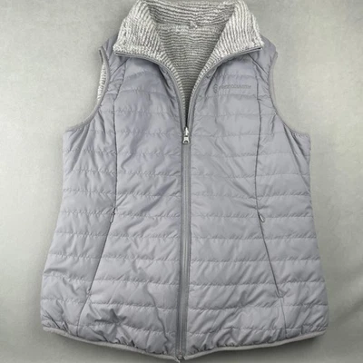Chaleco Free Country Mujer M Gris Cremallera Completa Acolchado Forrado Sherpa Senderismo Naturaleza Puffer Foto 1 de 4