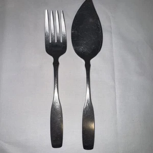 PAUL REVERE Community by Oneida Pie/Cake Server 9.75" & Serving Fork made in US - Picture 1 of 7