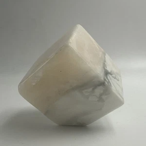 Howlite And Calcite Floating Self standing Cube - Picture 1 of 9