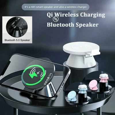 Altavoz Bluetooth Cargador Inalámbrico para Samsung iPhone 16 15 14 13 Pro Max 11 XS Foto 1 de 4