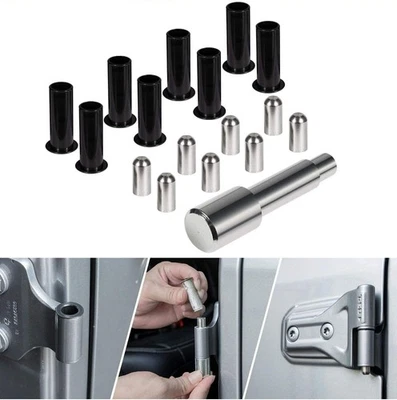 Guías de pasador de puerta y herramienta de extracción de buje de puerta para Jeep Wrangler JK JL 2007-2019 Foto 1 de 4