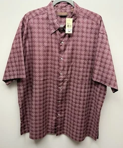 NEU Tori Richard Herren Hawaii Weinrot Kurzarm Hemd Gr. 2XL - Bild 1 von 7