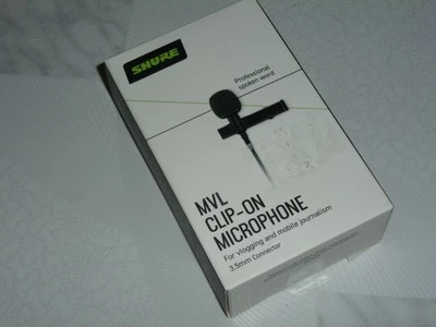 Shure MVL-3.5MM Clip-on Microphone Black (MVL35MM) - Open Box!! - Image 1 of 4