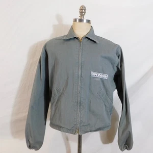 Vintage 60er Herren 44 grün Mechaniker Workwear Jacke Full Zip Ford Mitarbeiter HBT - Bild 1 von 15