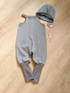 Upcycling Schlupfhose Knickerbocker Gr. 86/92 Grau " NEU " - Bild 1 von 4