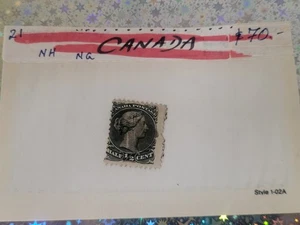 Canada Stamp #21 Large Queen Issue MNG NH/UH - Picture 1 of 2