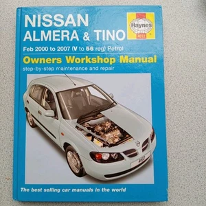 Haynes Workshop Manual For Nissan Almera & Tino Feb 2000 To 2007 (V To 56 reg) - Picture 1 of 2