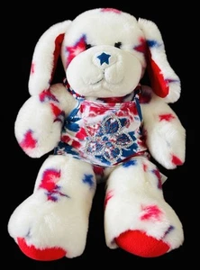 Build A Bear Stars Welpe Hund Plüsch 4. Juli rot weiß blau USA patriotisch BAB - Bild 1 von 6