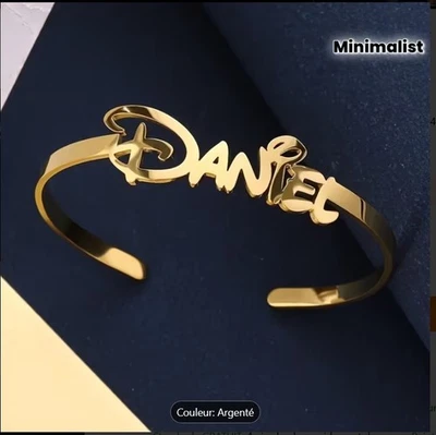 Bracelet Enfant Personnalisé – Bijou Minimaliste en Acier Inoxydable – Argenté - Imagen 1 de 4
