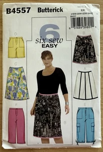 Butterick Six Sew Easy Pattern B4557 Women’s Skirt Shorts Capri Pants Sz 18W-24W - Picture 1 of 4