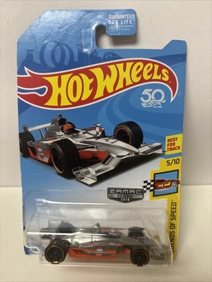 BAD CARD Hot Wheels Indy 500 Oval 2018 Zamac Mainline Legends Of Speed - Image 1 of 4