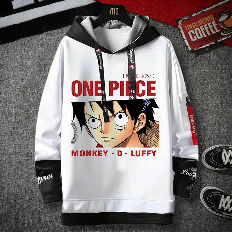 One Piece Luffy Cosplay Anime Kapuzen Sweatshirt Hoodie pullover Hooded Pulli - Bild 1 von 1