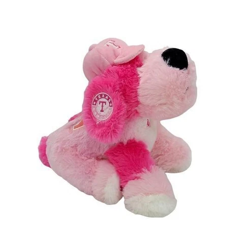 Forever Collectibles 9" Texas Rangers MLB Dog Plush Stuffed Animal Pink Hat Cover
