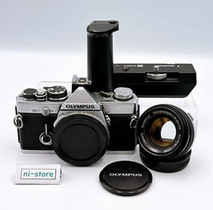Olympus OM-2 35mm Film Camera SLR & F.Zuiko AUTO-S 50mm f/1.8 w/Winder - Exc+ - Picture 1 of 24