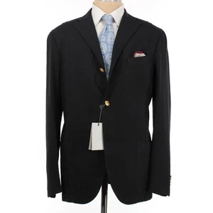 Boglioli NWT 100% Wool K Jacket Sport Coat Size 52R US 42R Dark Navy/Black - Picture 1 of 10