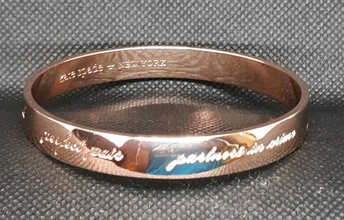 Kate Spade New York Women's Rose G Tone Best Friend Ever Bangle Bracelet NWOT