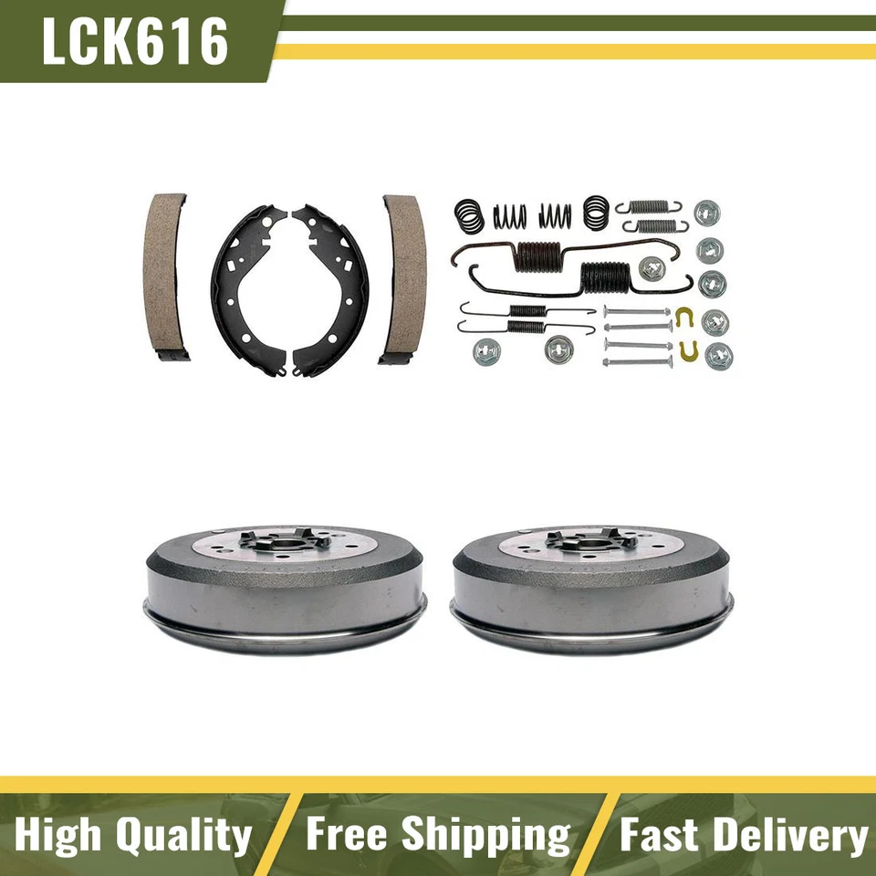 Tambores de freio traseiro e sapatas de freio kit de mola compatível com Toyota Matrix 2003-2006 - Imagem 1 de 4