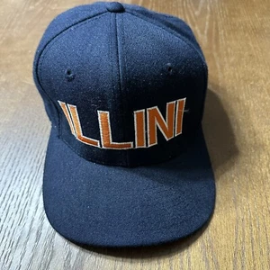 Vintage Twins Enterprise Wool University Of Illinois Illini SnapBack Hat - Picture 1 of 12