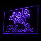 200044 Boutique fleuriste magasin de fleurs panneau néon lumineux ouvert