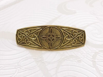 Celtic Star Knot Hair Clip Swirl Celtic Knot Barrette Vintage Style - Image 1 of 4