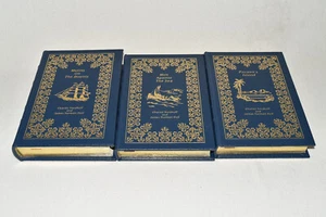 Easton Press 3V MUTINY BOUNTY PITCAIRN MEN AGAINST SEA Nordhoff Hall LEATHER OOP - Picture 1 of 15