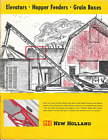 1960 New Holland Verkaufsbroschüre/Broschüre Aufzüge-Trichterzuführungen-Getreideboxen