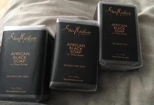 3 Shea Moisture African Black Soap with Shea Butter severely dry troubled skin - Picture 1 of 1