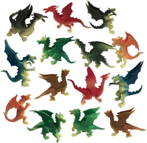 Mini Dragon Figurines, 24-Pack, Assorted Colorful Designs - Picture 1 of 7