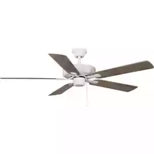 Progress Lighting AirPro Builder Fan 52 in. Indoor White Ceiling Fan+Remote - Picture 1 of 13