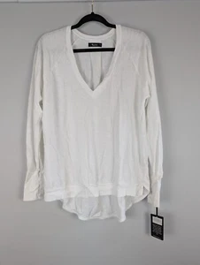 Michael Lauren Dooley Long sleeve V Neck High Low Pullover Shirt Cotton Size S - Picture 1 of 9