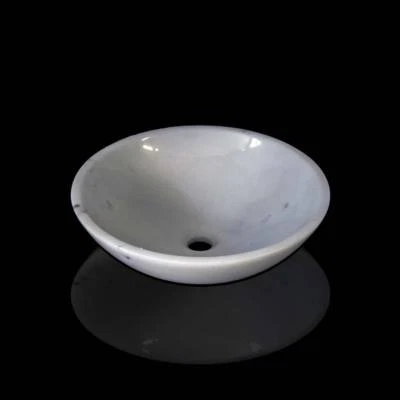 Lavello Classico Marmo Bianco Italian White Marble Classic Washbasin D40cm H15cm - Immagine 1 di 3