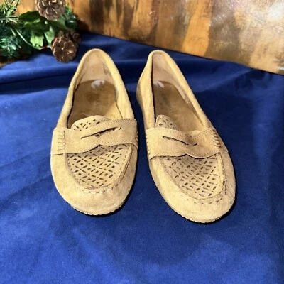 Chinelo Cynthia Rowley NY "Hazel" Wmns tamanho 7 M bronzeado conforto casa condução - Imagem 1 de 4