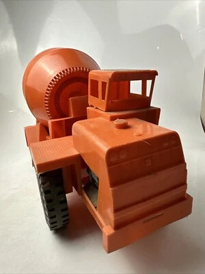 Camión de juguete de plástico vintage Eldon 17" naranja cemento en excelente estado vintage. Foto 1 de 4