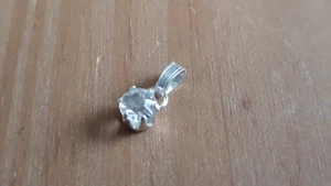 Hand Made Ladies Cubic Zirconia Single Stone Sterling Silver Pendant (No Chain) - Picture 1 of 10