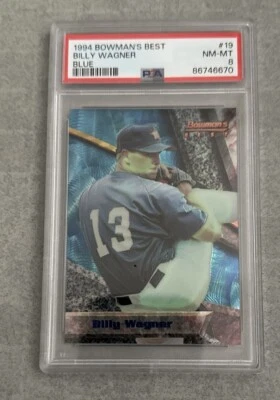 Billy Wagner 1994 Bowman's Best Blue #19 RC PSA 8 NmMt MLB HOF - Image 1 of 2