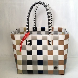 Witzgall ICE BAG Einkaufsshopper 5010/72/0 Klassik Braun Blau weiß mix - Bild 1 von 3