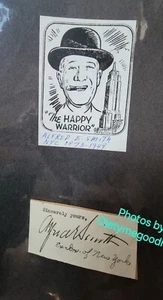 Autografo Alfred E. Smith NYC Gov di New York 3 1/8 X 1 3/4" - Foto 1 di 4