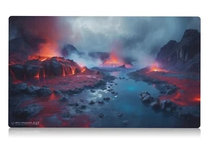 Scalding Tarn Playmat - 24"x14" Izzet Magic the Gathering MTG Land Gift Mana Art - Picture 1 of 7